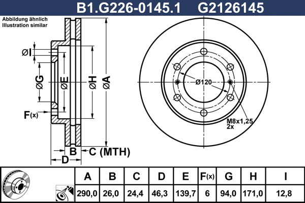 Disque de frein GALFER B1.G226-0145.1
