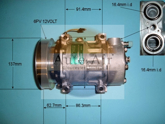 Compresseur, climatisation AUTO AIR GLOUCESTER 14-4641