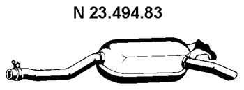 Silencieux arrière EBERSPÄCHER 23.494.83
