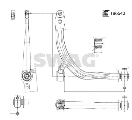 Bras de liaison, suspension de roue SWAG 33 11 0489