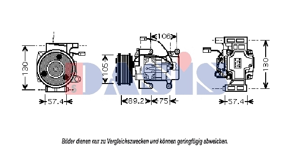 Compresseur, climatisation AKS DASIS 850386N