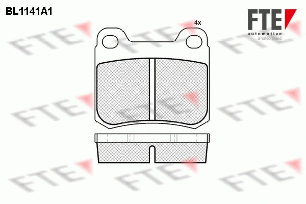 Kit de plaquettes de frein, frein à disque FTE 9010040