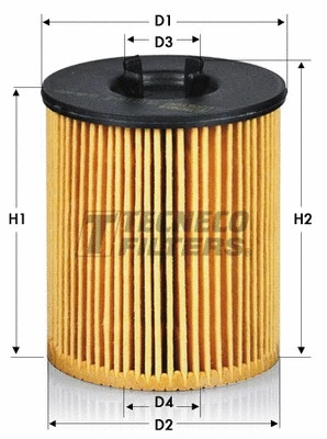 Filtre à huile TECNECO FILTERS OL07020E