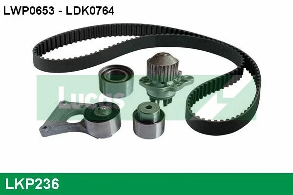 Pompe à eau + kit de courroie crantée LUCAS LKP236