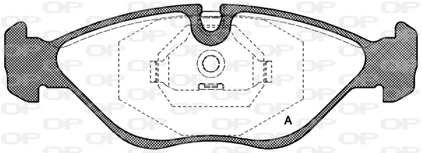 Kit de plaquettes de frein, frein à disque OPEN PARTS BPA0319.00