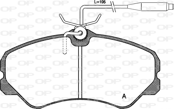 Kit de plaquettes de frein, frein à disque OPEN PARTS BPA0261.02