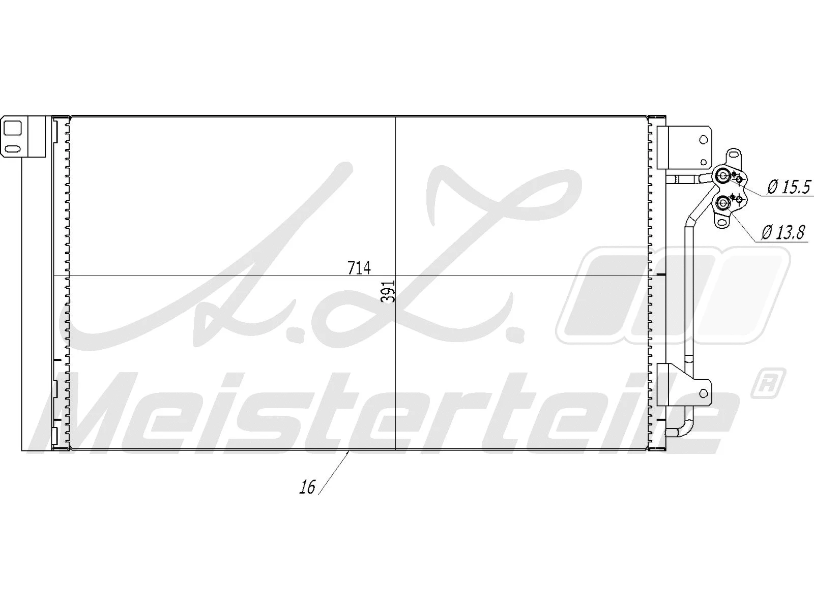Condenseur, climatisation A.Z. Meisterteile AZMT-45-030-1052