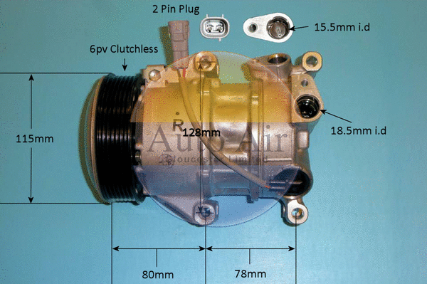 Compresseur, climatisation AUTO AIR GLOUCESTER 14-1284