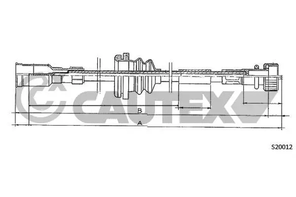 Câble flexible de commande de compteur CAUTEX 761934