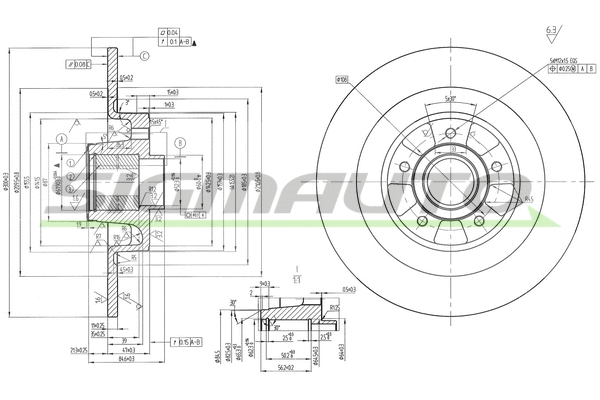 Disque de frein SIGMAUTO DBB386S