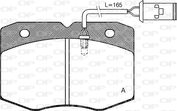Kit de plaquettes de frein, frein à disque OPEN PARTS BPA0435.02