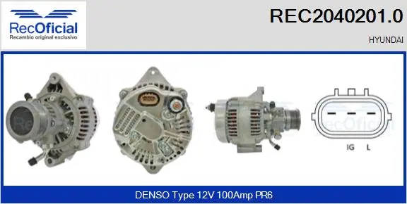 Alternateur RECOFICIAL REC2040201.0