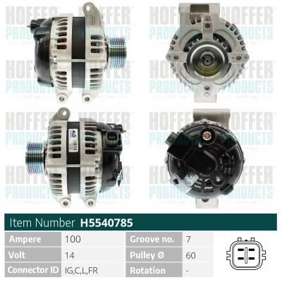 Alternateur HOFFER H5540785