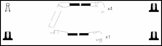 Kit de câbles d'allumage LEMARK HOES428