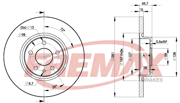 Disque de frein FREMAX BD-8567