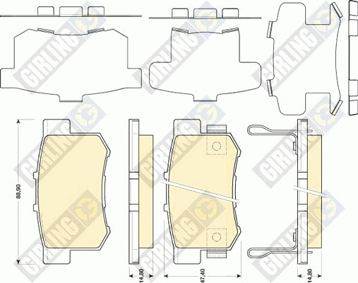 Kit de plaquettes de frein, frein à disque GIRLING 6134479