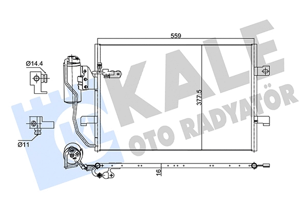 Condenseur, climatisation KALE OTO RADYATÖR 353050