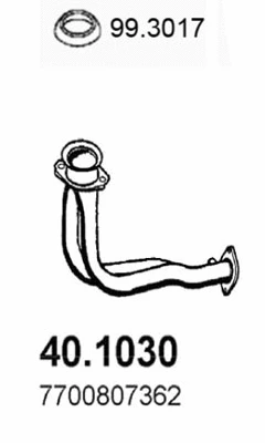 Tuyau d'échappement ASSO 40.1030