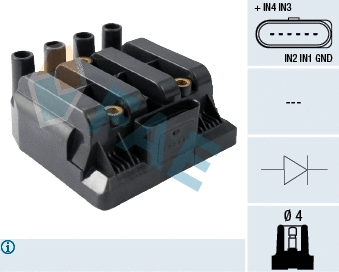 Bobine d'allumage FAE 80270