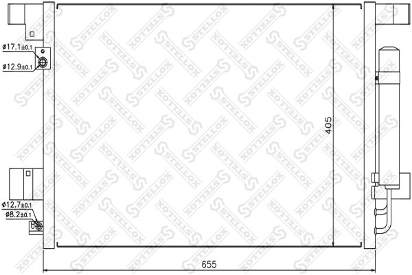 Condenseur, climatisation STELLOX 10-45135-SX