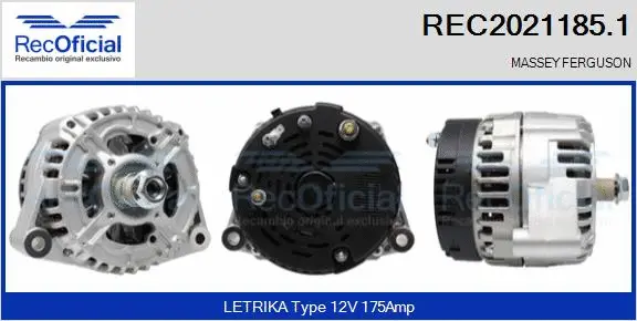 Alternateur RECOFICIAL REC2021185.1