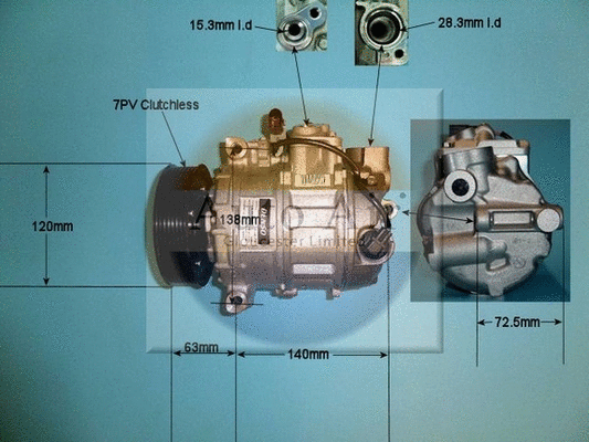Compresseur, climatisation AUTO AIR GLOUCESTER 14-9649