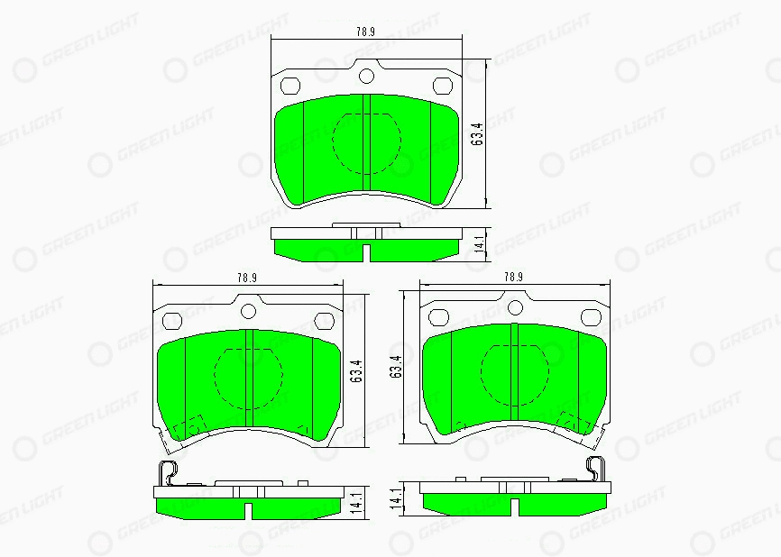 Kit de plaquettes de frein, frein à disque Automotive Adriado GLBP0274
