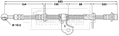 Flexible de frein BORG & BECK BBH6698