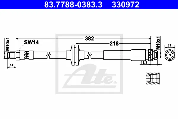 Flexible de frein ATE-APAC 83.7788-0383.3