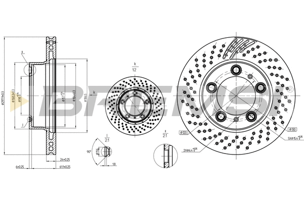Disque de frein BREMSI CD8027VLS