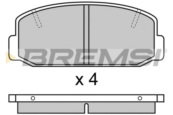 Kit de plaquettes de frein, frein à disque BREMSI BP2223