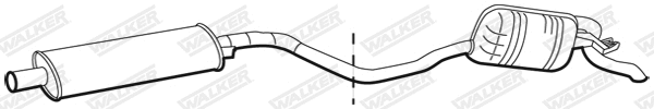 Silencieux arrière WALKER 21880