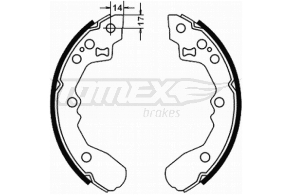 Jeu de mâchoires de frein TOMEX Brakes TX 21-78