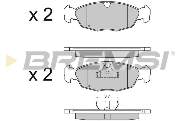 Kit de plaquettes de frein, frein à disque BREMSI BP2584