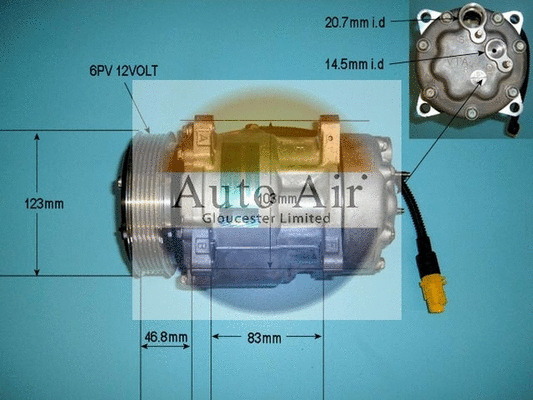 Compresseur, climatisation AUTO AIR GLOUCESTER 14-1259