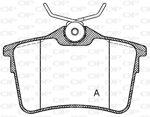 Kit de plaquettes de frein, frein à disque OPEN PARTS BPA1382.00