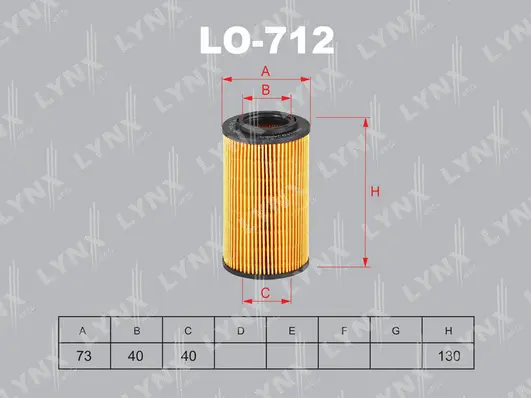 Filtre à huile LYNXAUTO LO-712