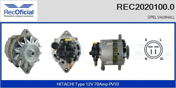 Alternateur RECOFICIAL REC2020100.0