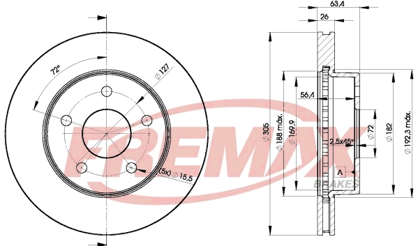 Disque de frein FREMAX BD-5117