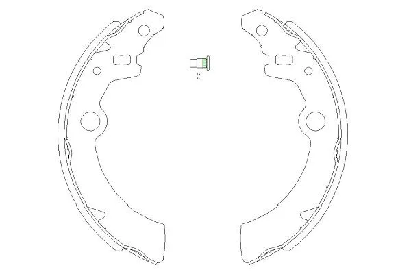 Jeu de mâchoires de frein KAVO PARTS KBS-8907