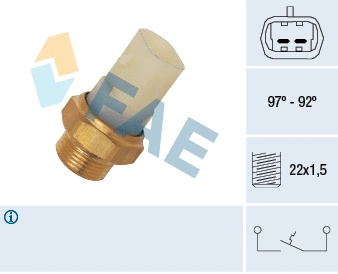 Interrupteur de température, ventilateur de radiateur FAE 37710