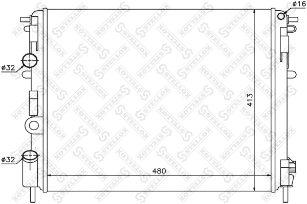 Radiateur, refroidissement du moteur STELLOX 10-26178-SX