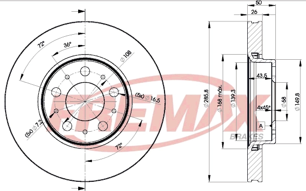 Disque de frein FREMAX BD-4046