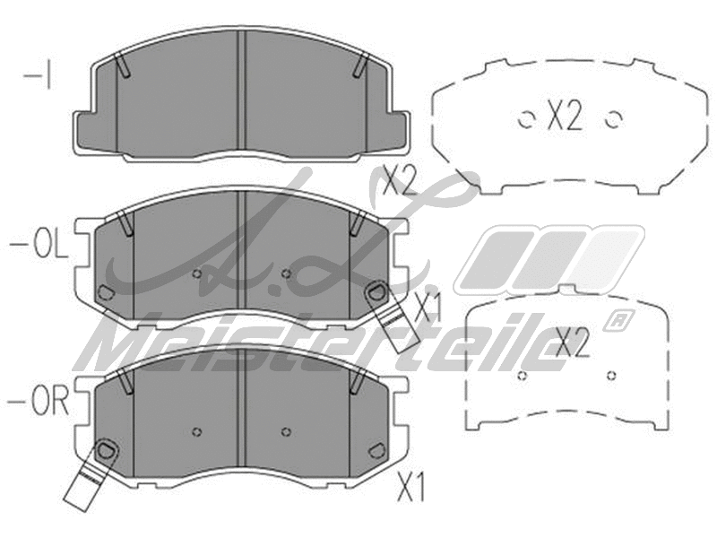 Kit de plaquettes de frein, frein à disque A.Z. Meisterteile AZMT-44-022-2323