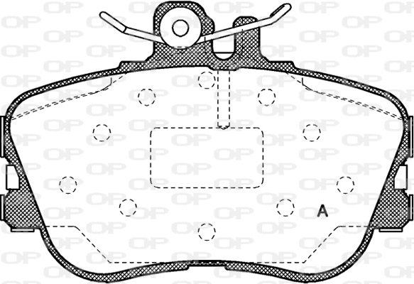 Kit de plaquettes de frein, frein à disque OPEN PARTS BPA0445.00
