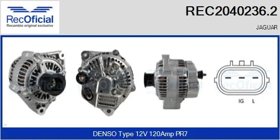 Alternateur RECOFICIAL REC2040236.2