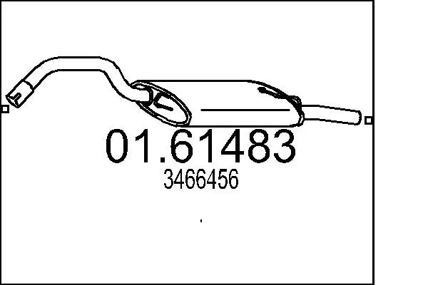 Silencieux arrière MTS 01.61483