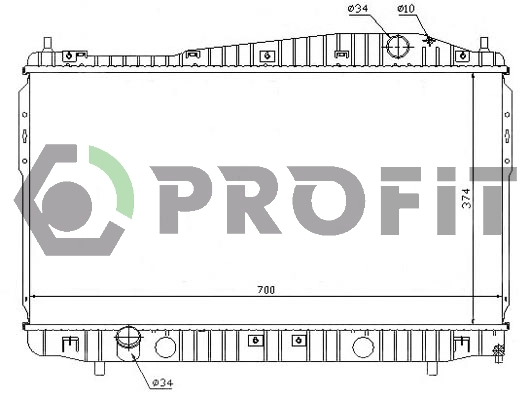 Radiateur, refroidissement du moteur PROFIT PR 1705A5
