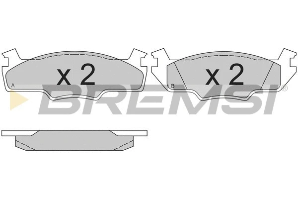 Kit de plaquettes de frein, frein à disque BREMSI BP2166