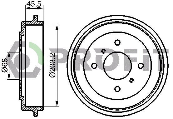 Tambour de frein PROFIT 5020-0059